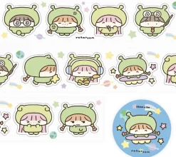 Alien Girl Kiss Cut Sticker Tape