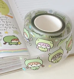 Alien Girl Kiss Cut Sticker Tape