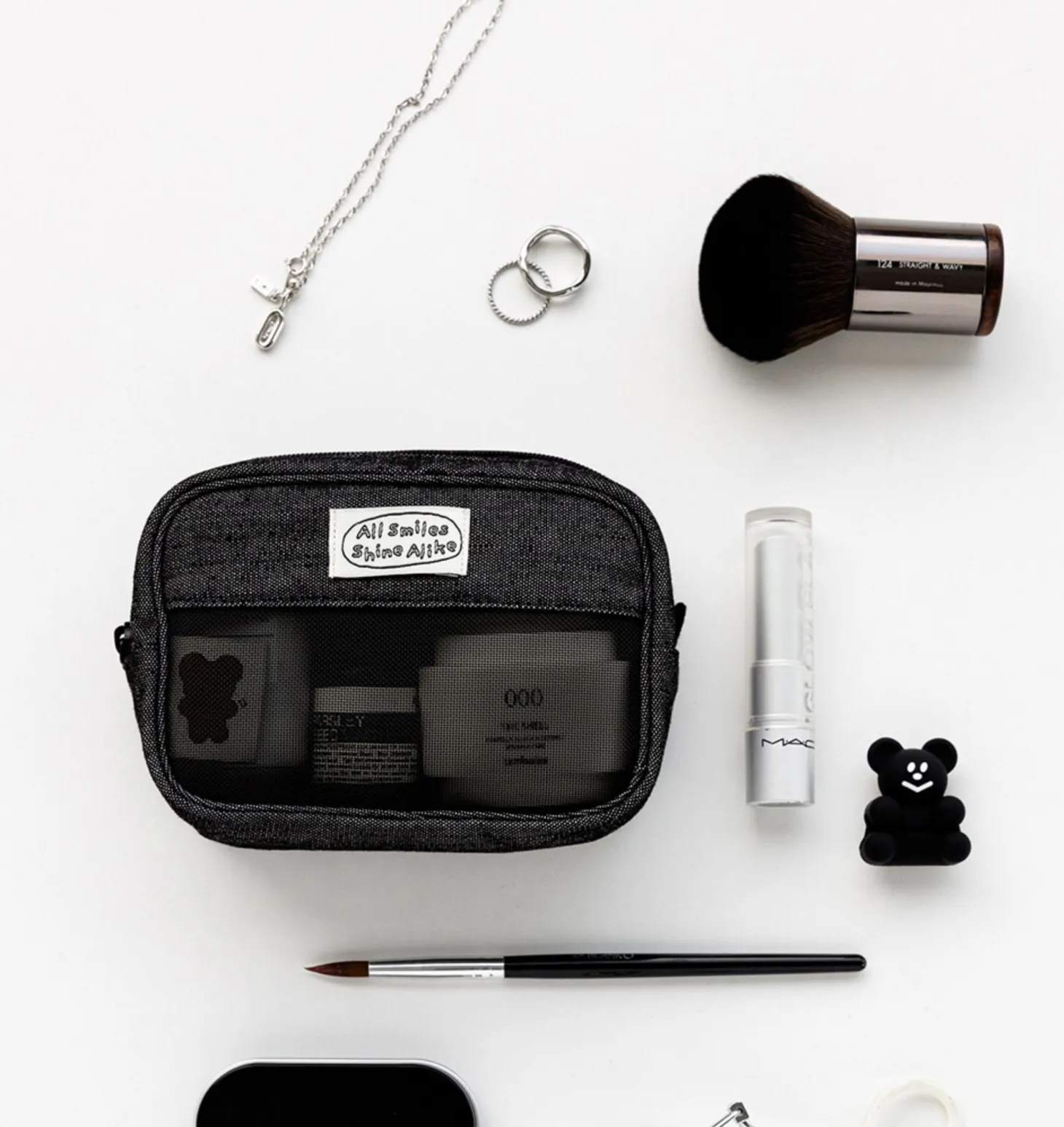 All Smiles Mesh Block Pouch