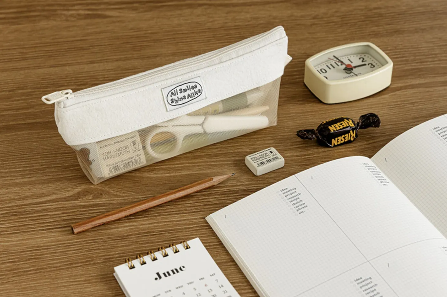 All Smiles Mesh Pencil Pouch