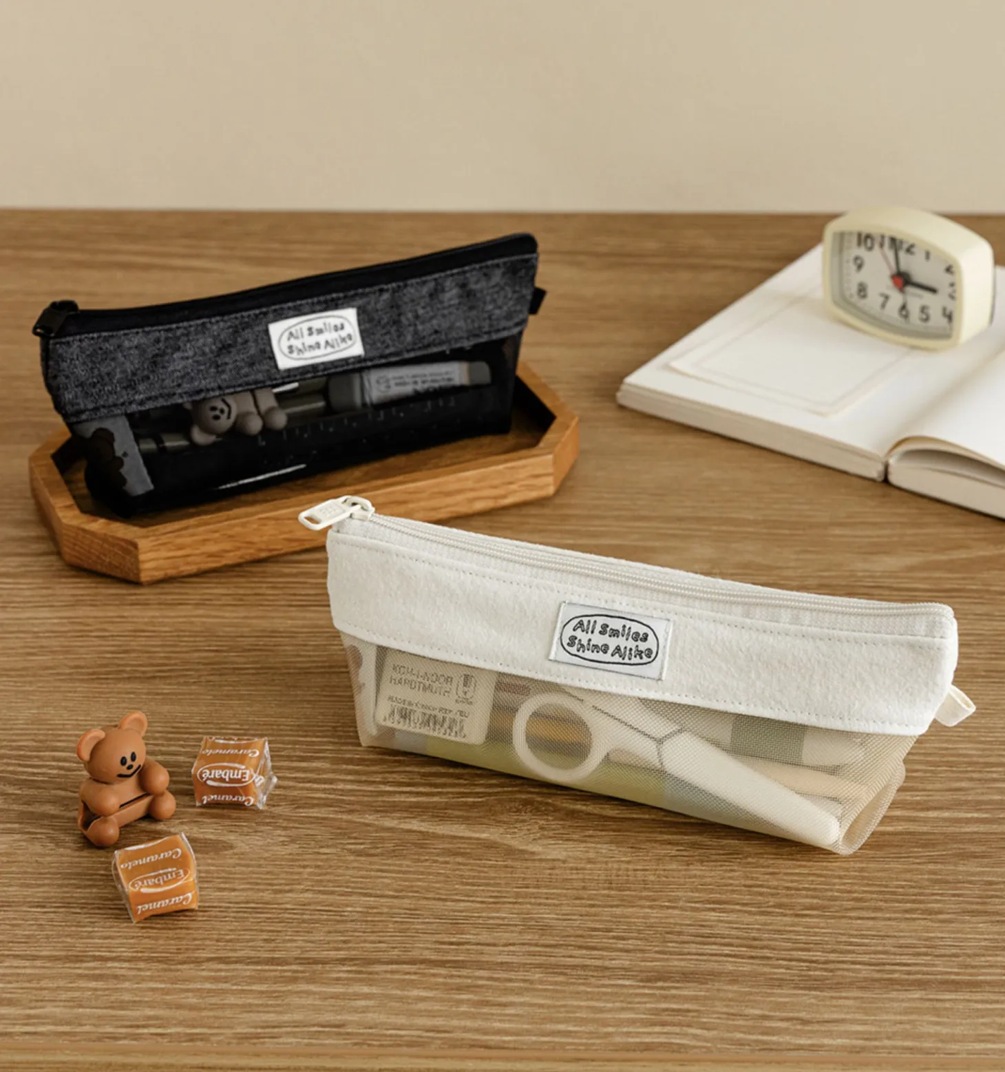 All Smiles Mesh Pencil Pouch