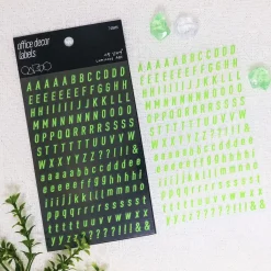 Alphabet & Number Glow in the Dark Sticker
