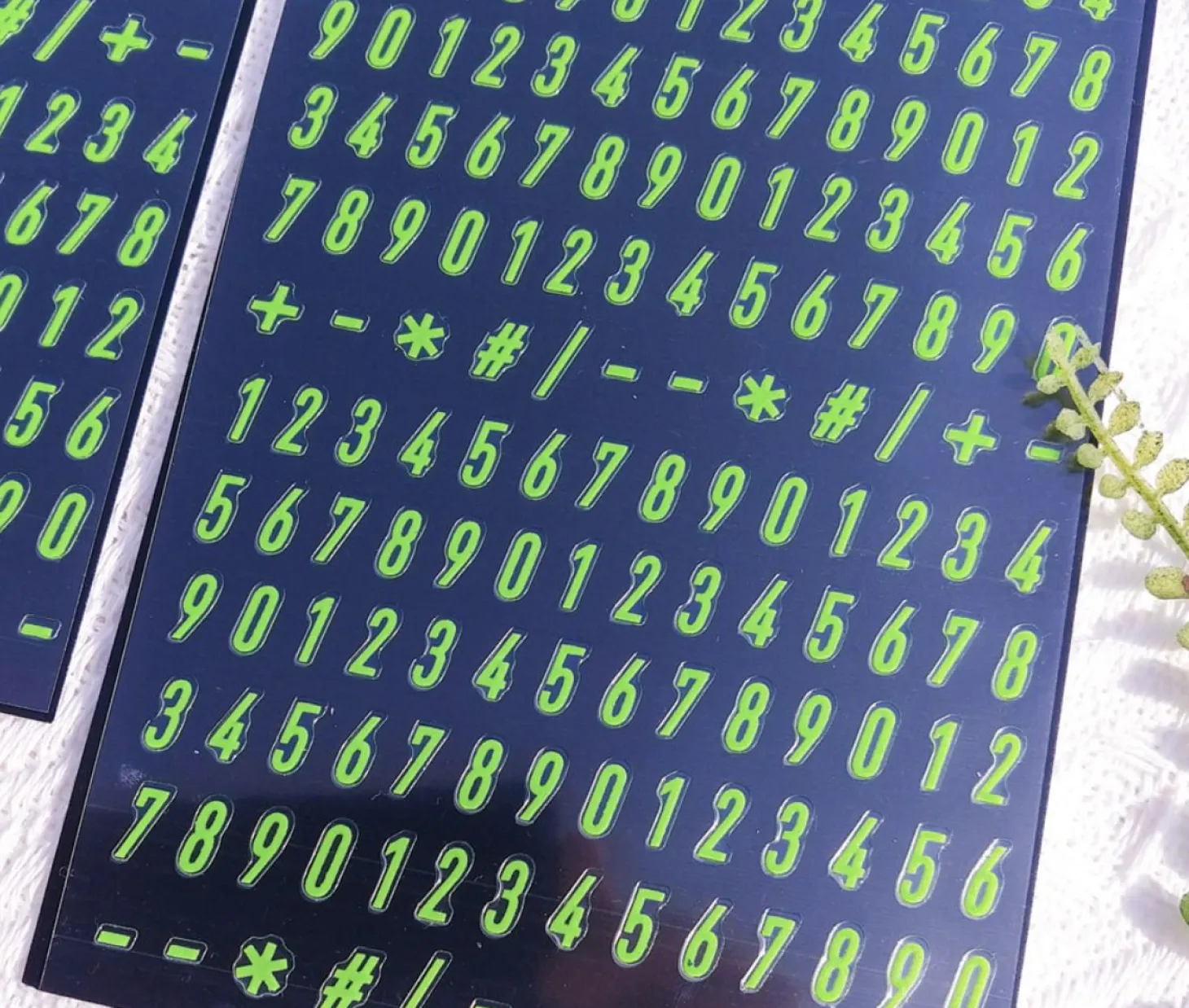 Alphabet & Number Glow in the Dark Sticker