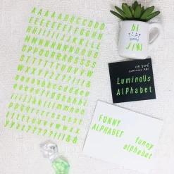 Alphabet & Number Glow in the Dark Sticker