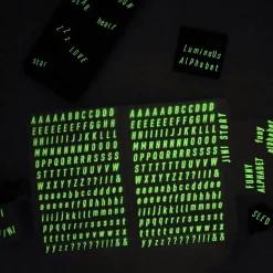 Alphabet & Number Glow in the Dark Sticker