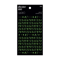 Alphabet & Number Glow in the Dark Sticker