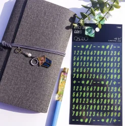 Alphabet & Number Glow in the Dark Sticker
