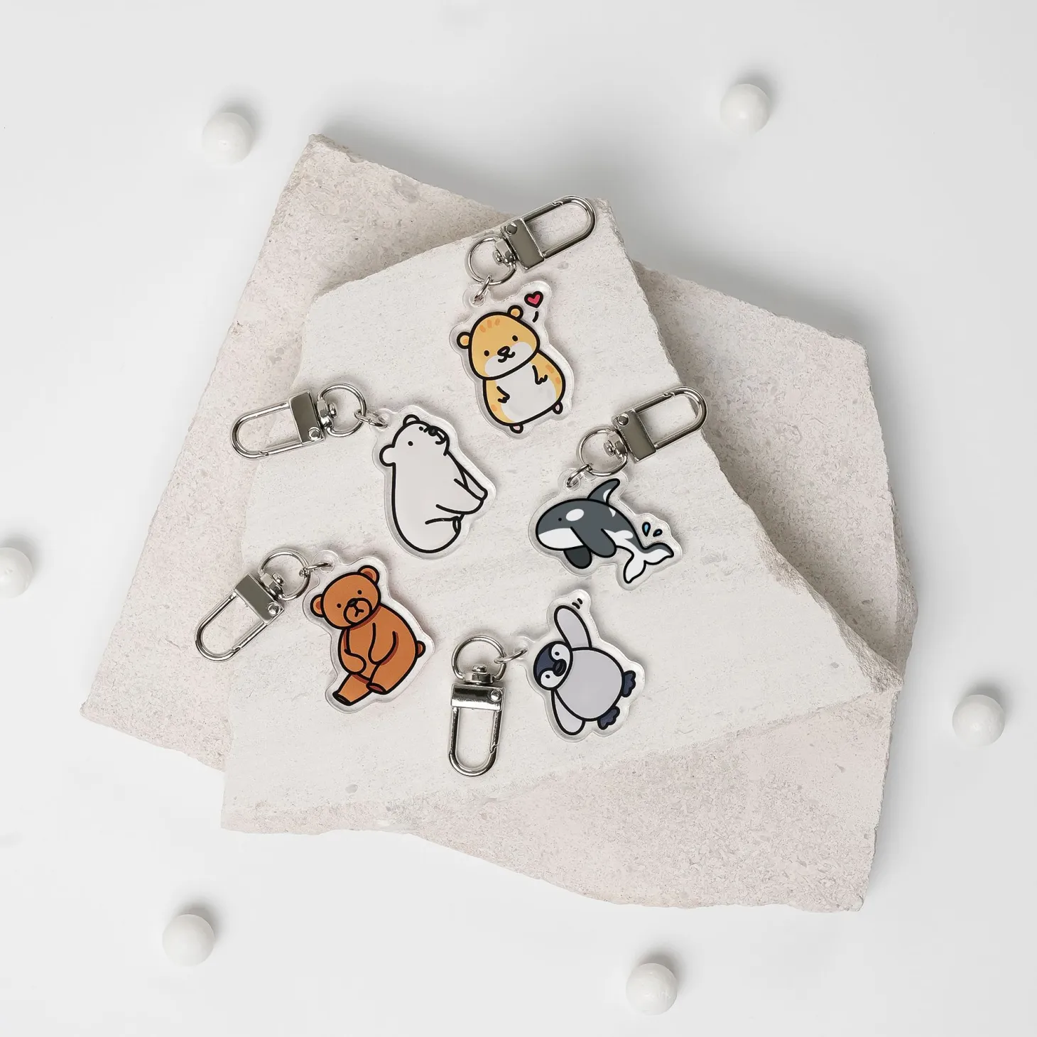 Animal Acrylic Key Ring