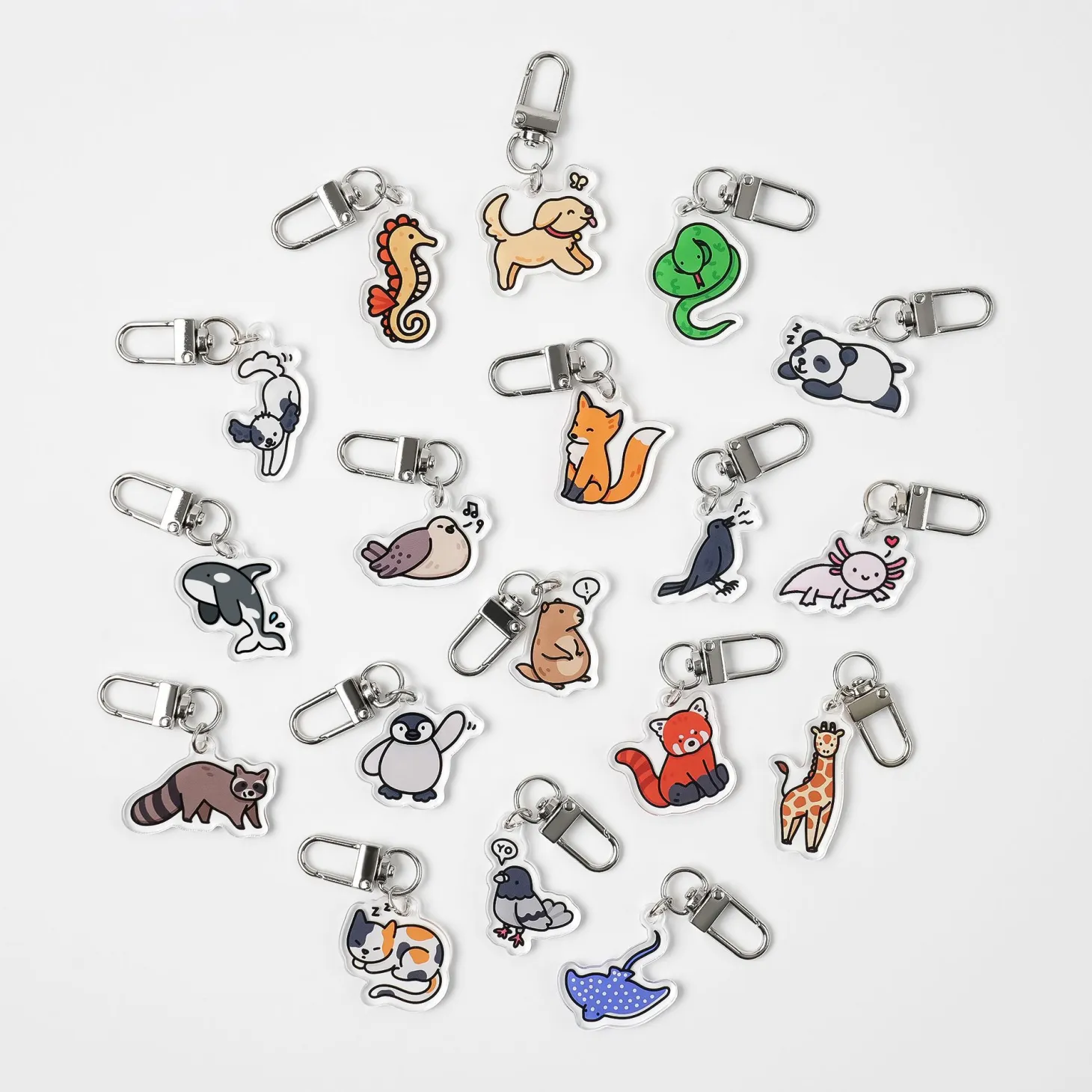 Animal Acrylic Key Ring