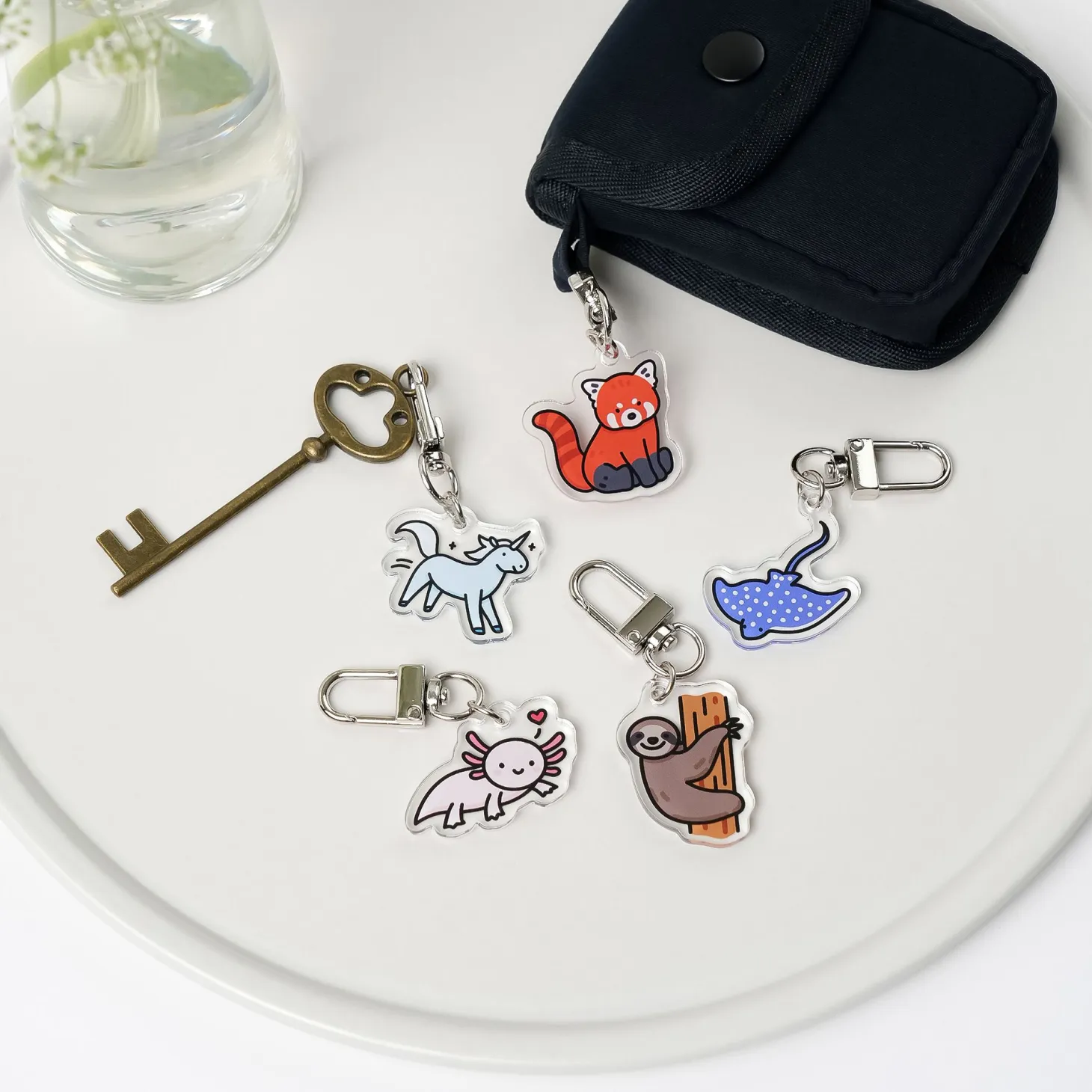 Animal Acrylic Key Ring