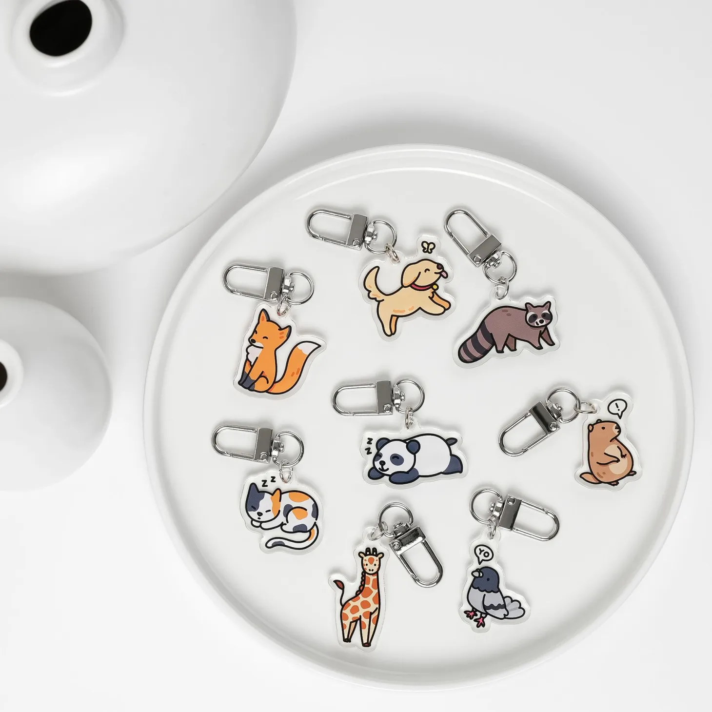 Animal Acrylic Key Ring