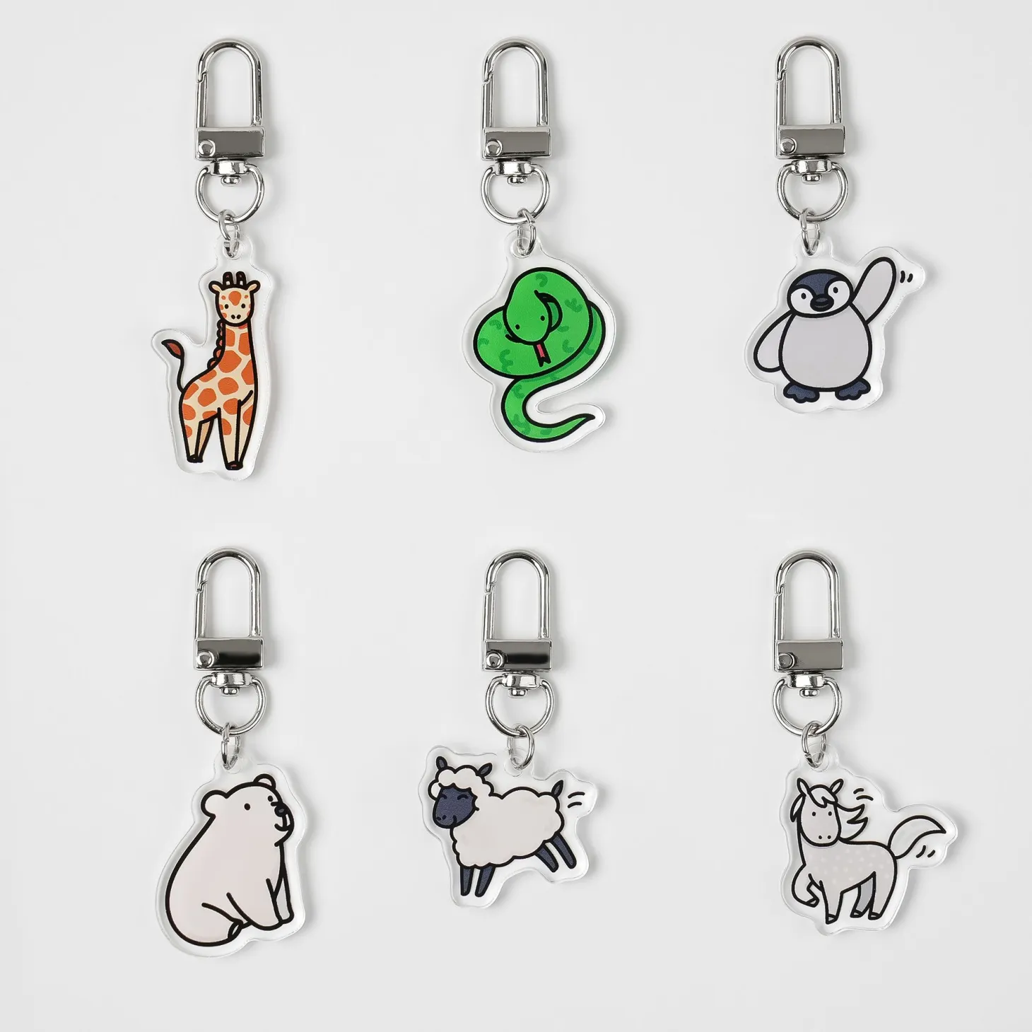 Animal Acrylic Key Ring