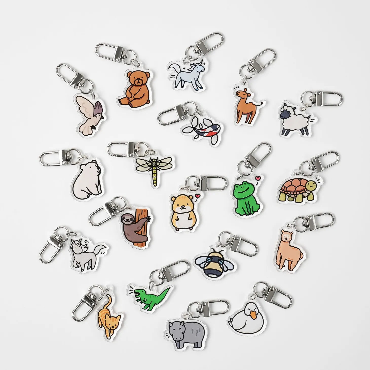 Animal Acrylic Key Ring