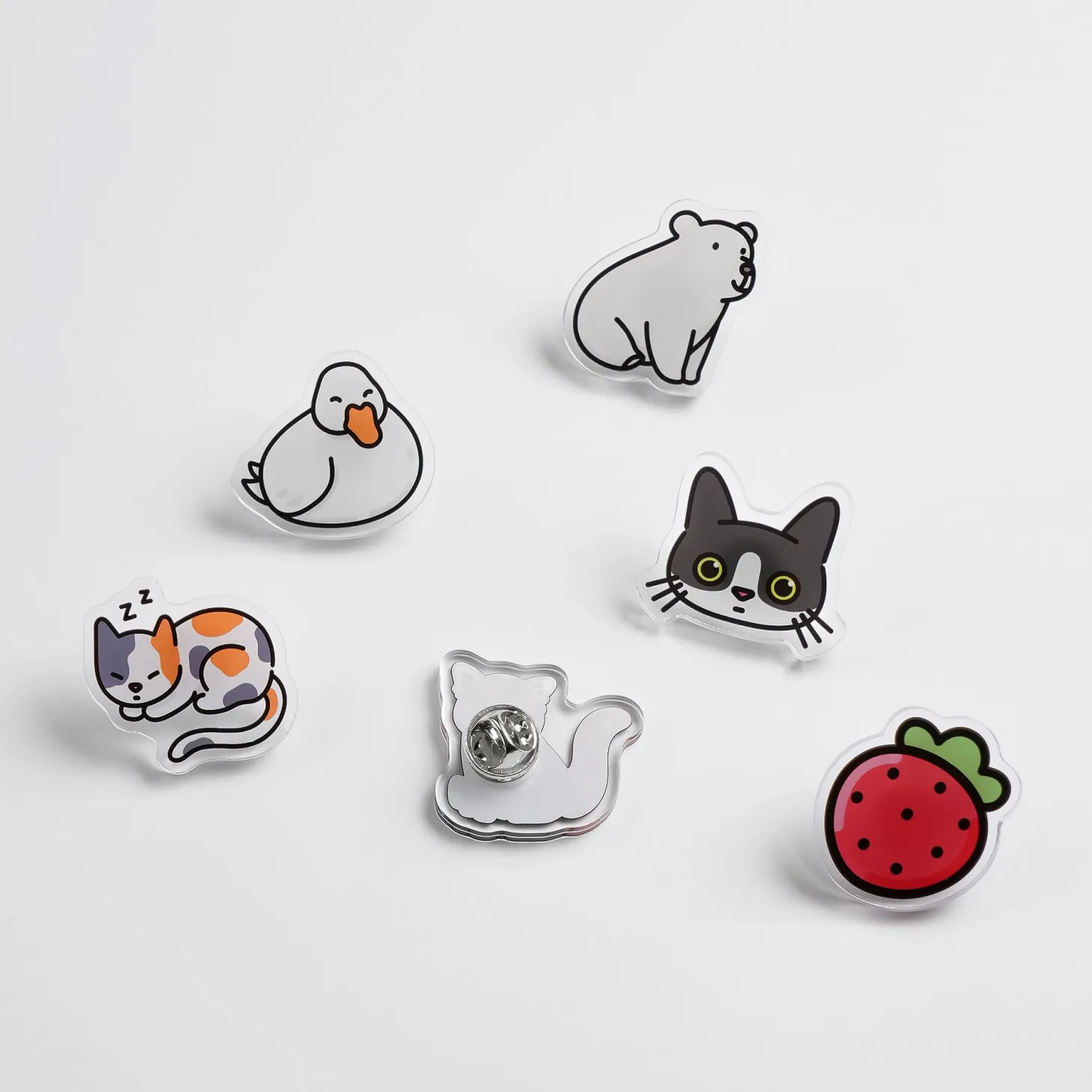 Animal Acrylic Pin Badge