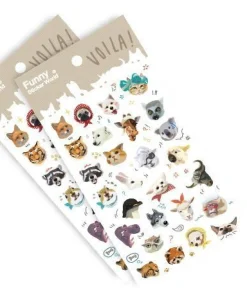 Animal Face Deco Sticker