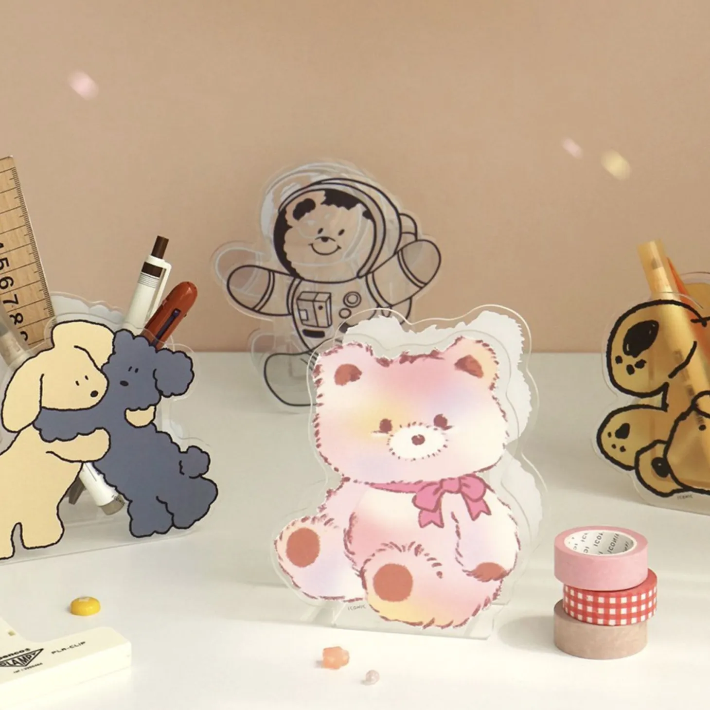 Animal Friends Acrylic Pen Holder