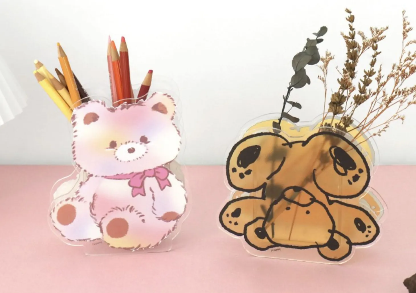 Animal Friends Acrylic Pen Holder