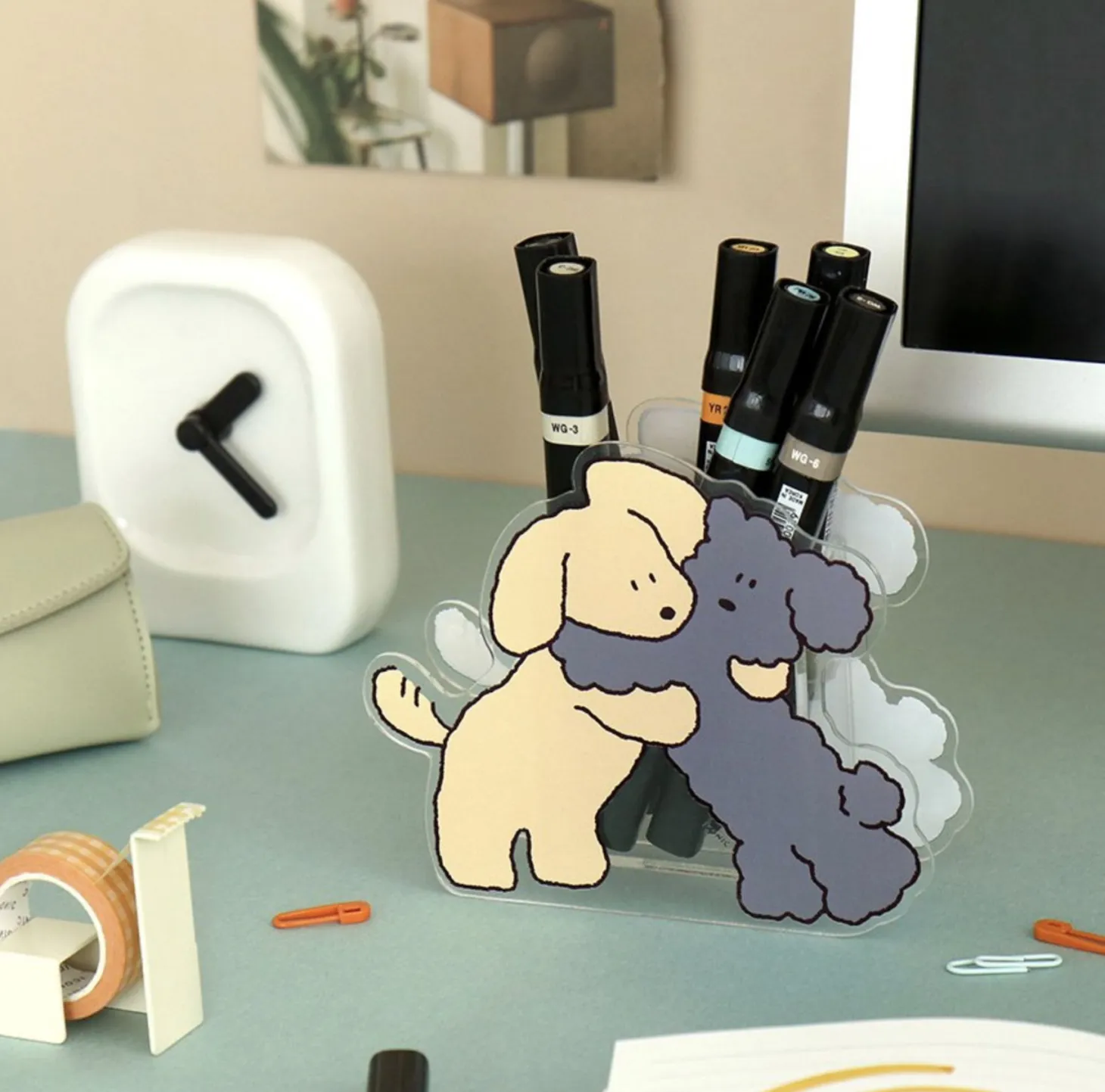 Animal Friends Acrylic Pen Holder