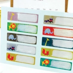 Animal Name Tag Sticker Set