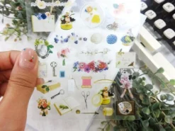 Antique Floral Deco Sticker