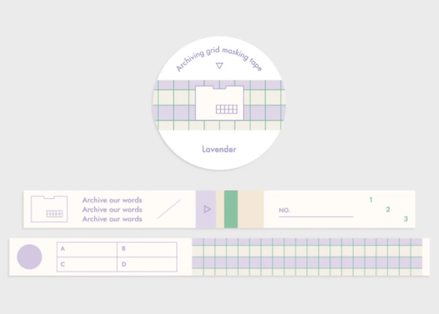 Archiving Grid Masking Tape
