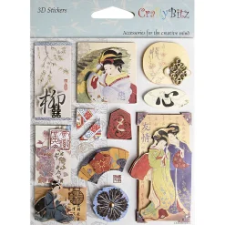 Asia Themed 3D Deco Sticker