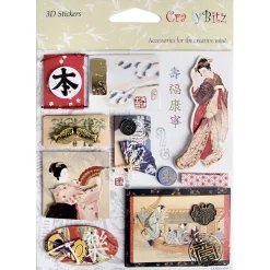 Asia Themed 3D Deco Sticker