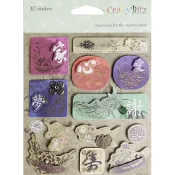 Asia Themed 3D Deco Sticker