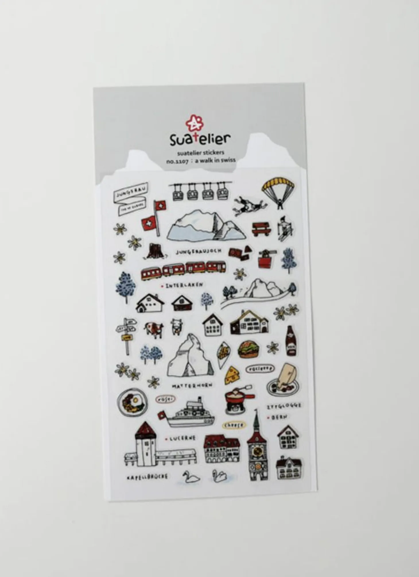 A Walk in Swiss Deco Sticker