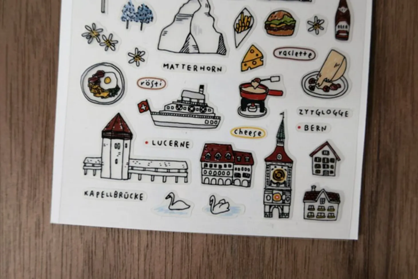 A Walk in Swiss Deco Sticker