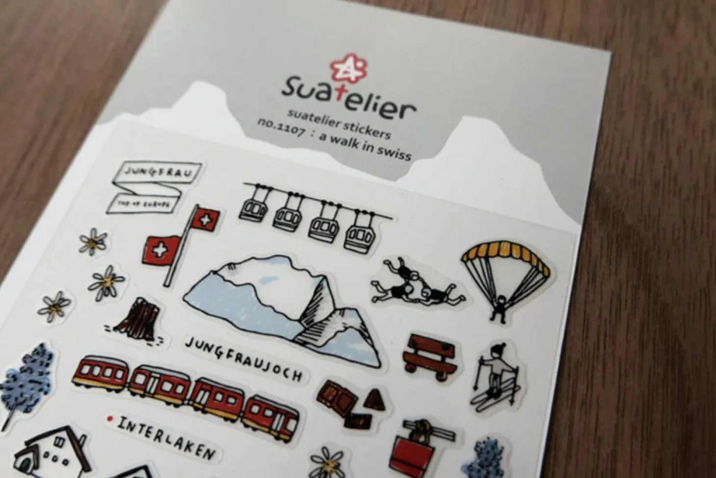 A Walk in Swiss Deco Sticker