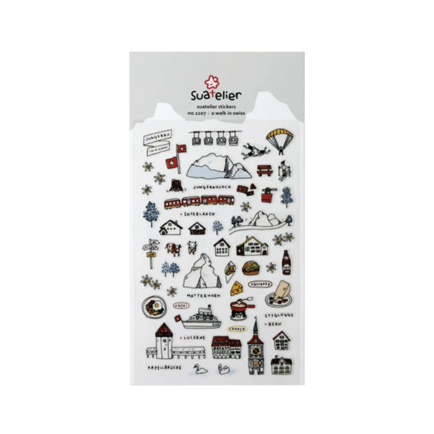 A Walk in Swiss Deco Sticker