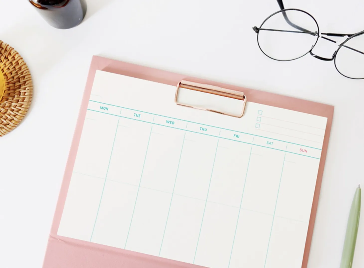 A5 Weekly Schedule Notepad
