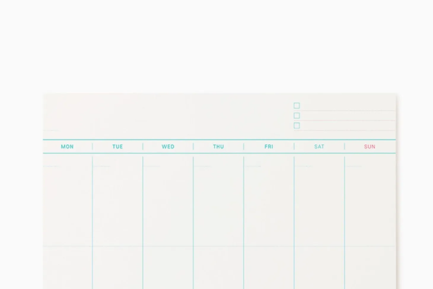 A5 Weekly Schedule Notepad