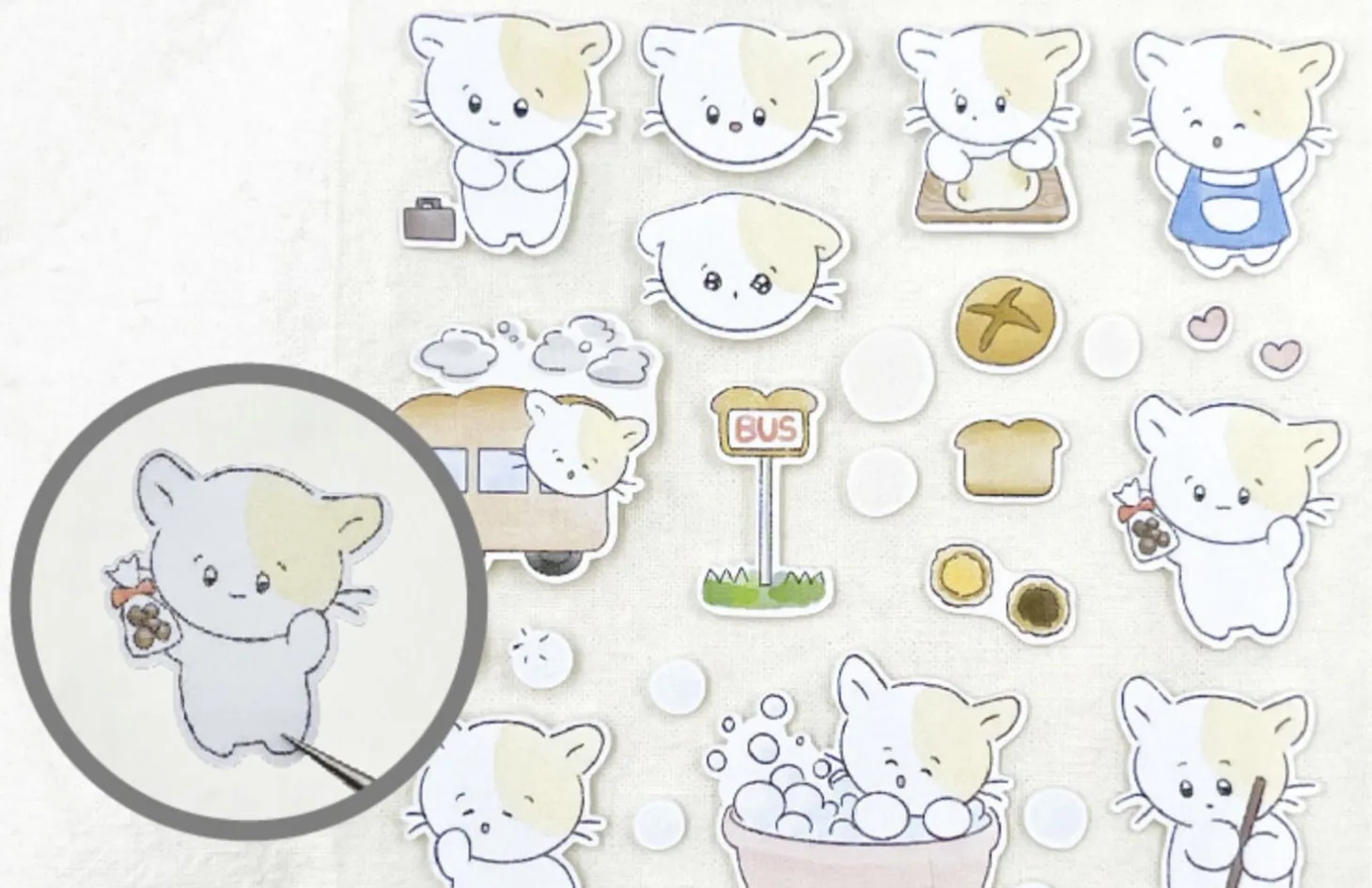 Baby Cat Daily Deco Sticker