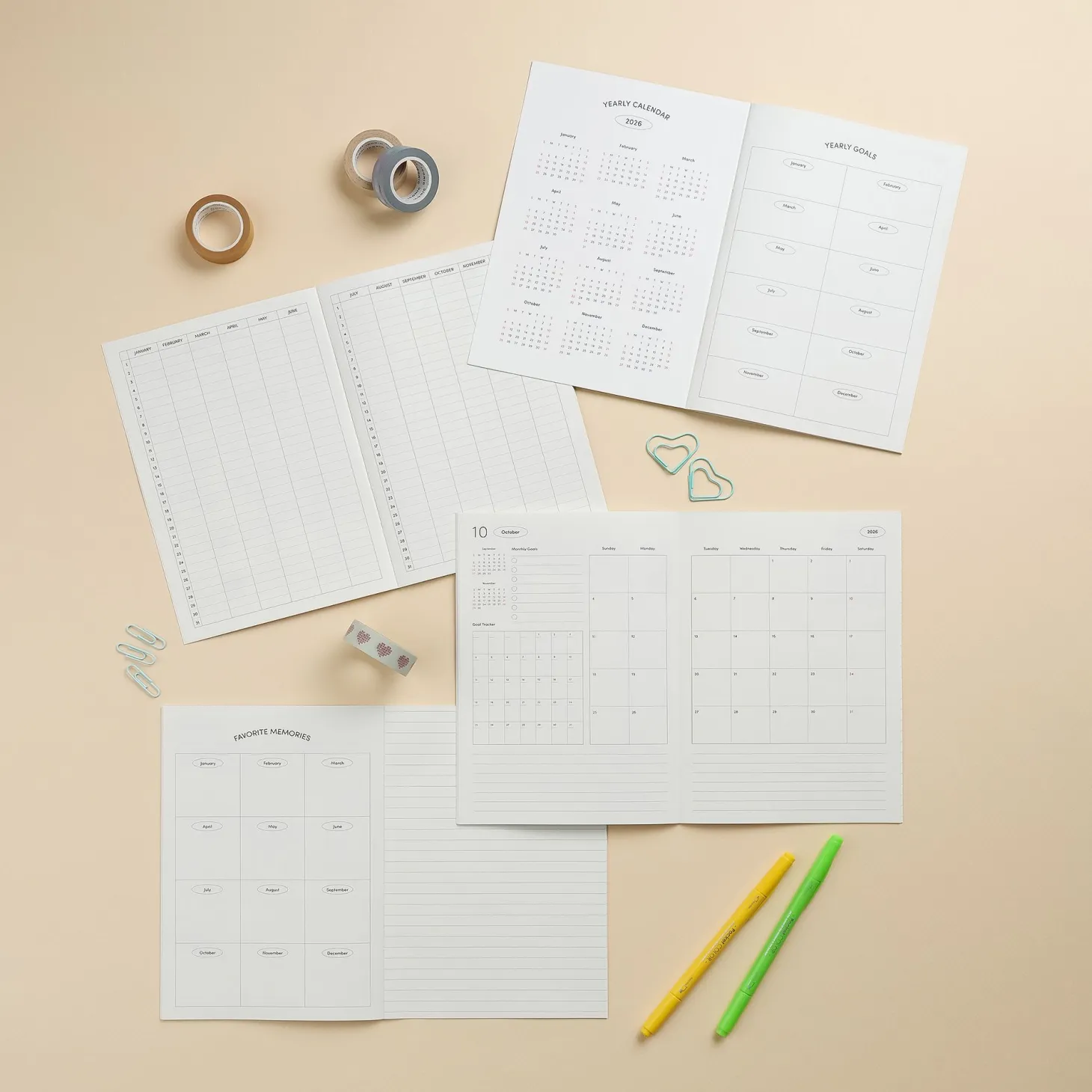 2026 Basic Monthly Planner