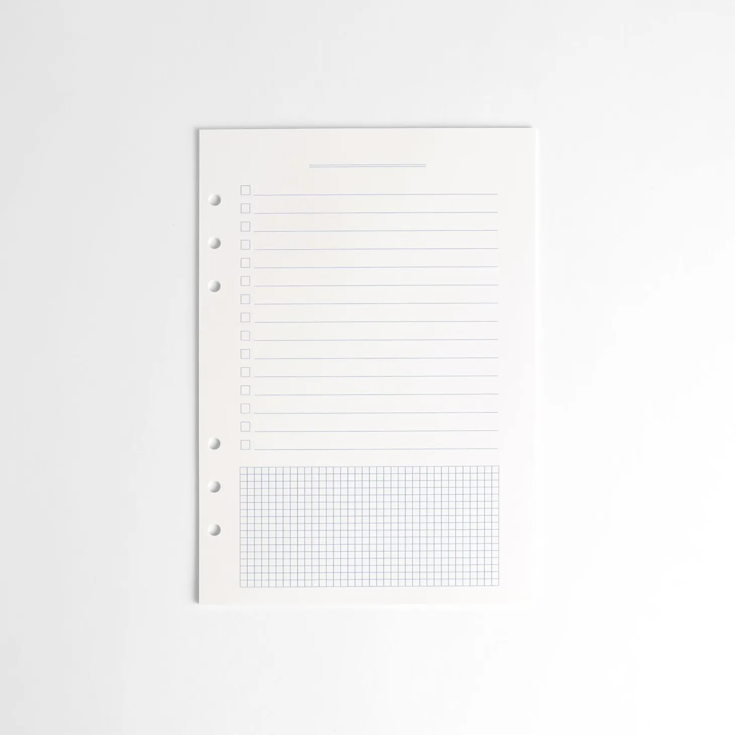 Basic 6 Ring A5 Note Refill