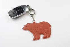 Bear Vegan Leather Key Ring