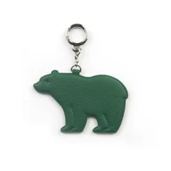 Bear Vegan Leather Key Ring
