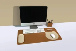 Bear Vegan Leather Mouse Pad