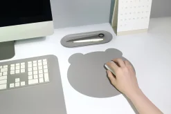 Bear Vegan Leather Mouse Pad