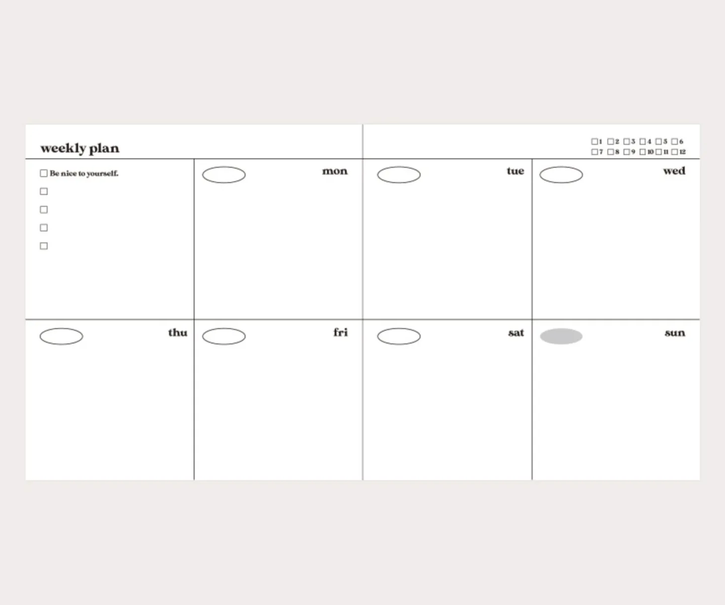 Be Nice to Yourself Planner