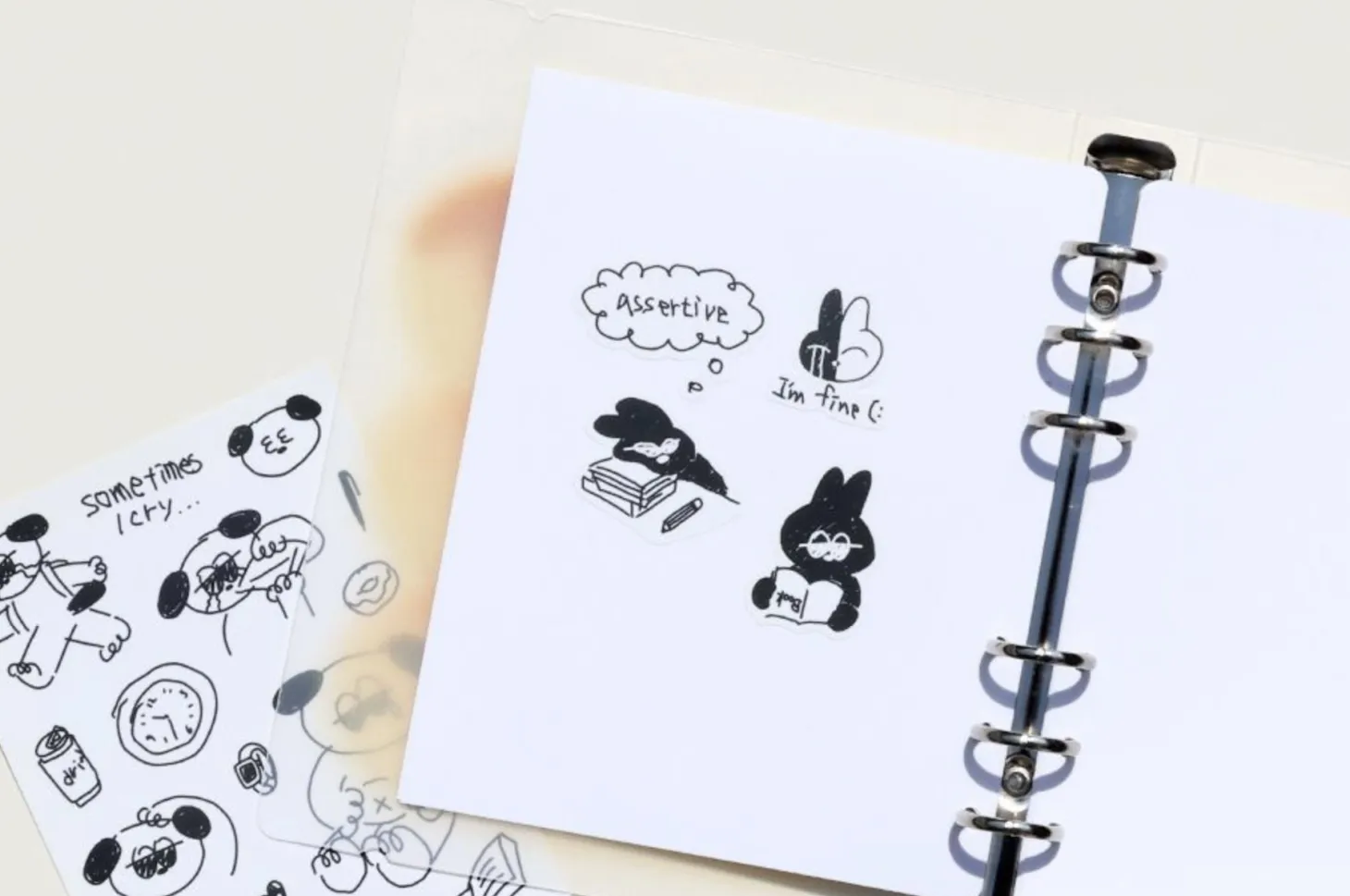 Be On D Sticker Book 6 Ring A6 Wide Refill