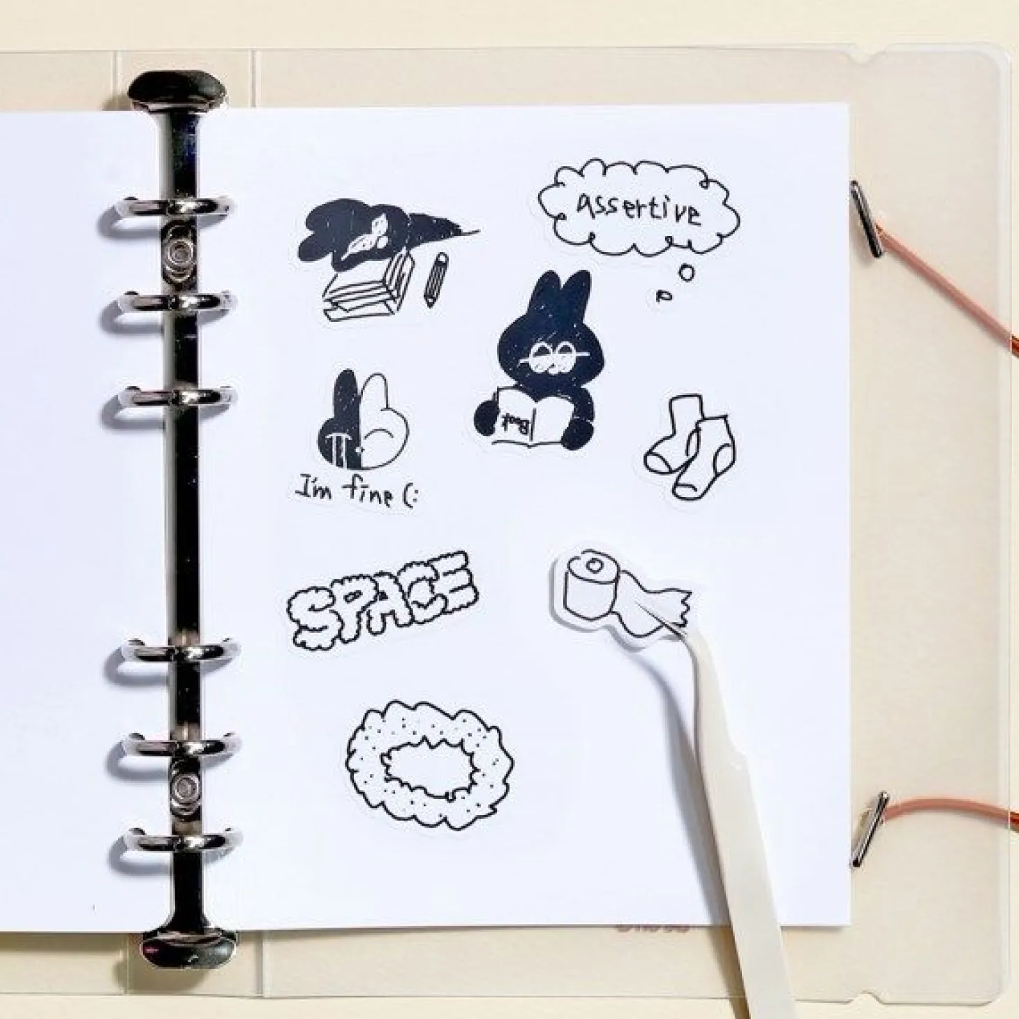 Be On D Sticker Book 6 Ring A6 Wide Refill