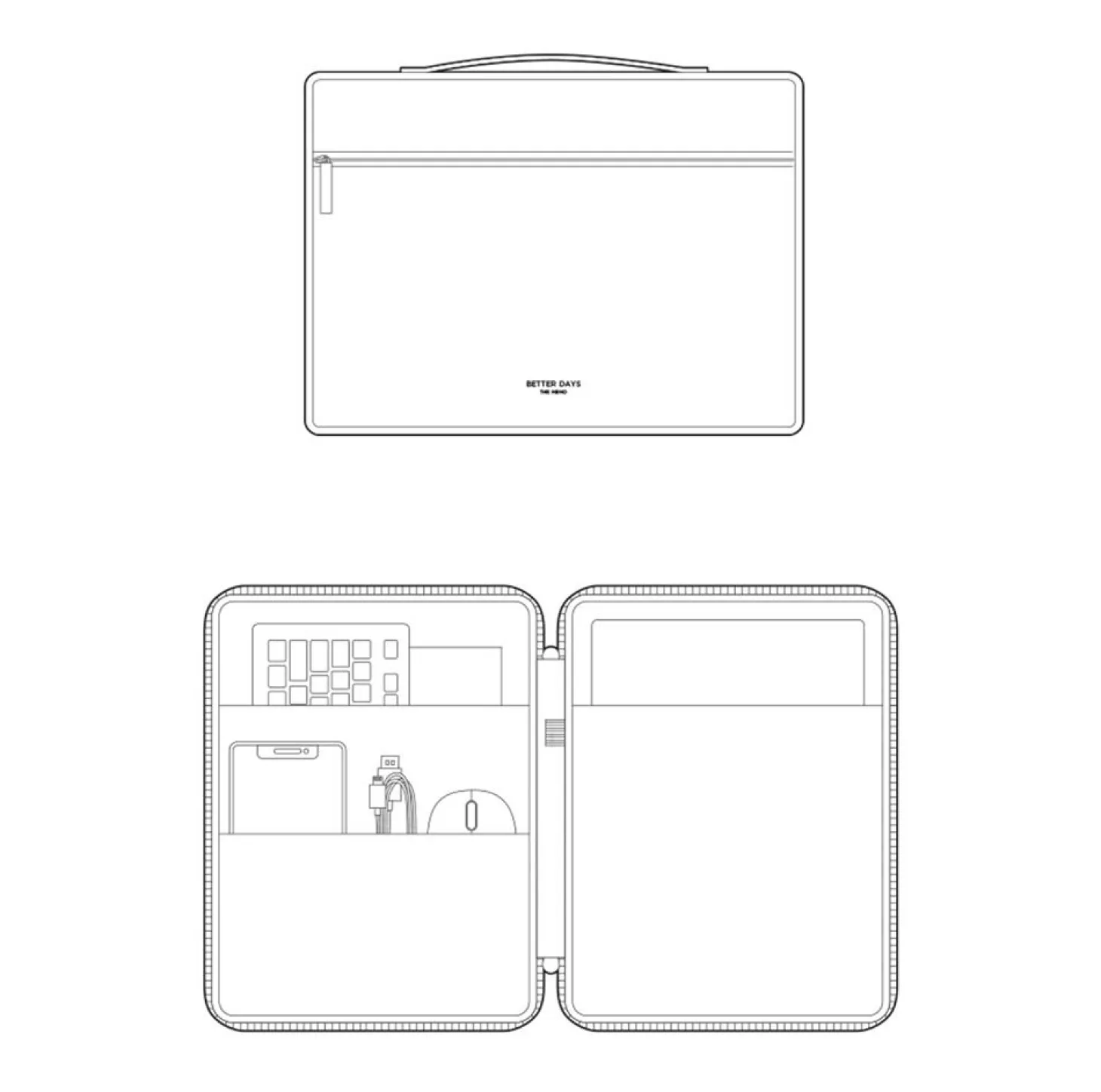 Better Days 11 in. Tablet Pouch