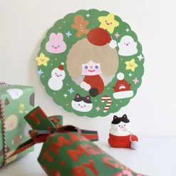 Big Christmas Wreath Postcard