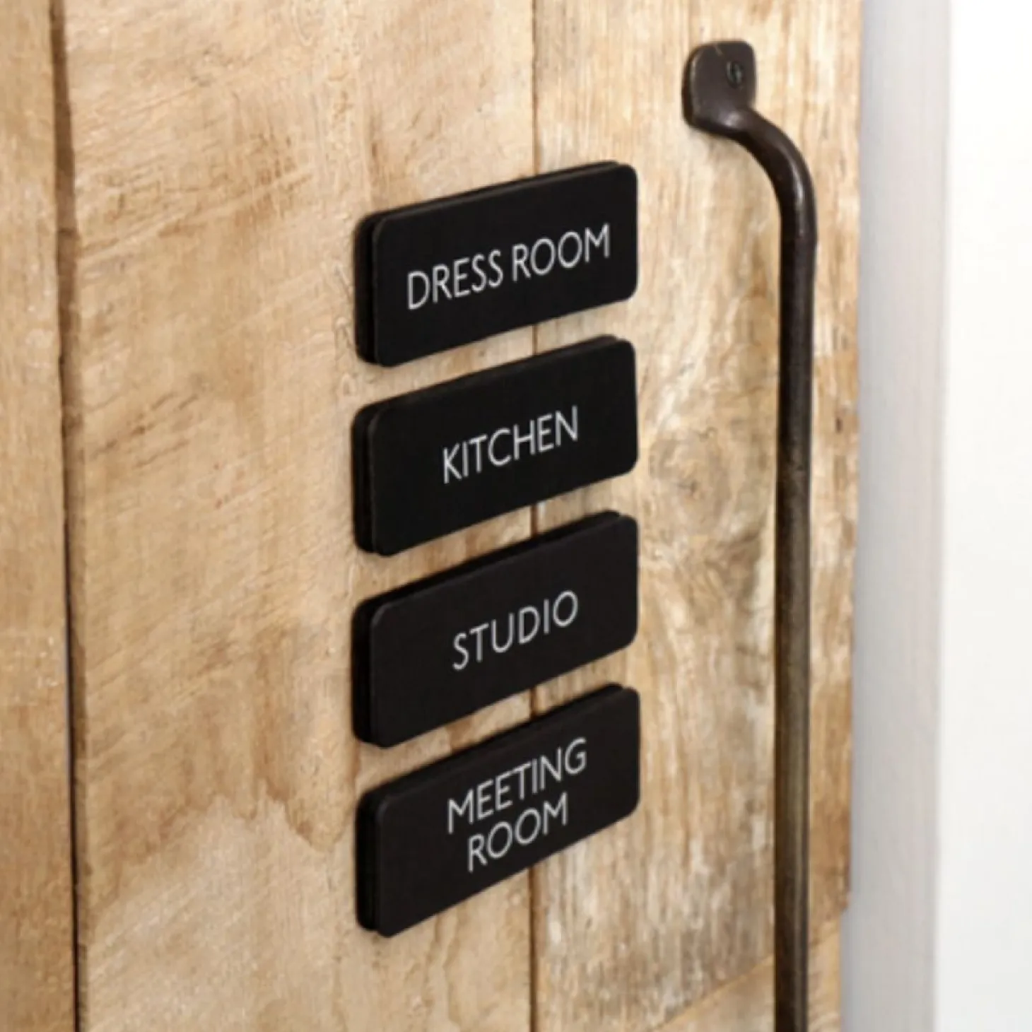 Black Basic Door Sign
