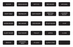 Black Basic Door Sign