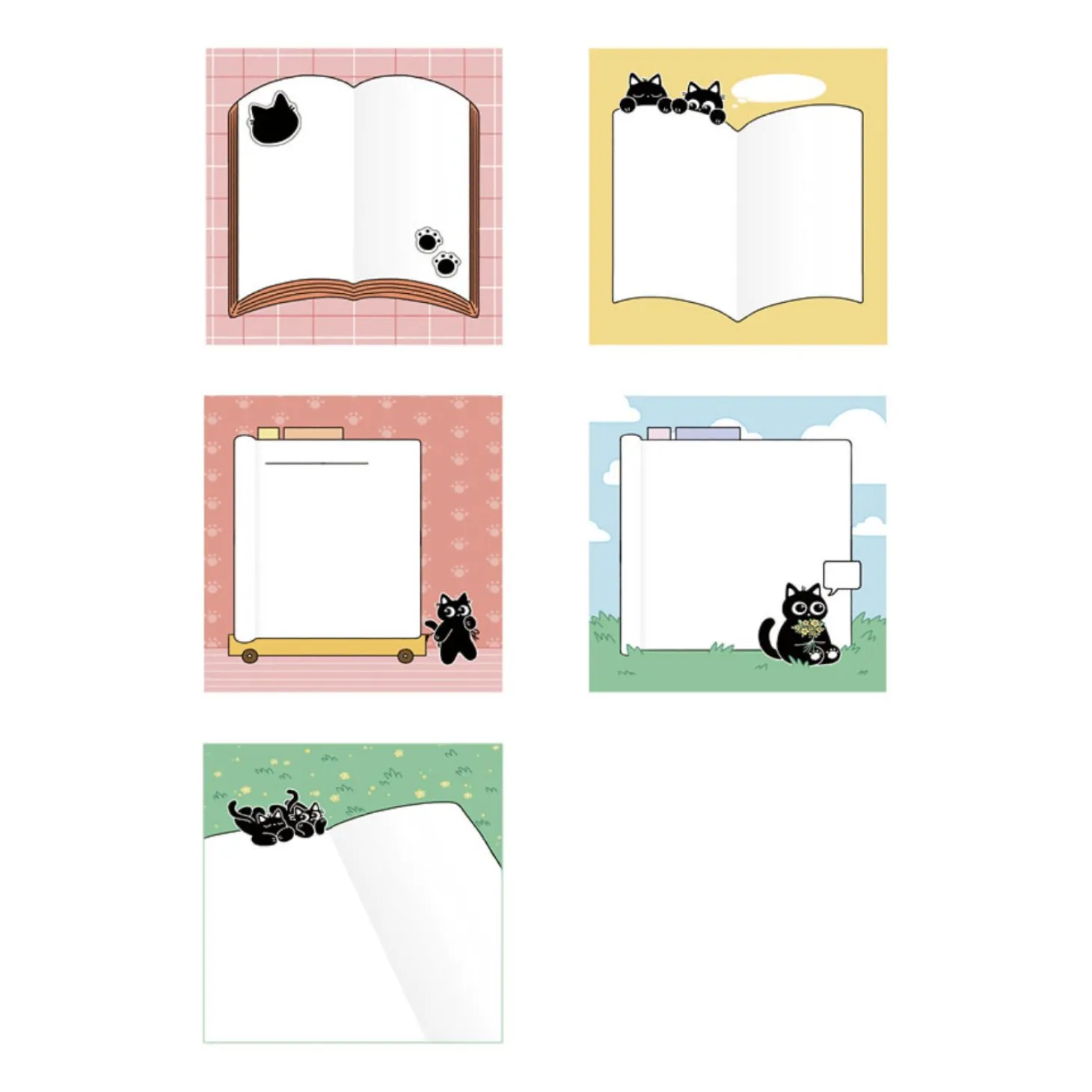 Black Cat Book Memo Pad