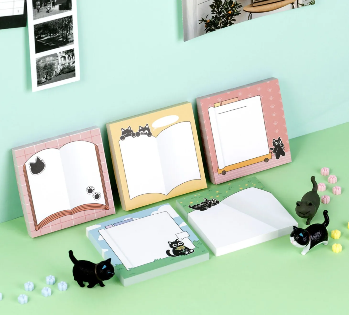 Black Cat Book Memo Pad